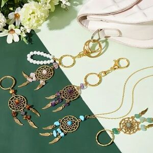 Gold Dreamcatcher Keychain